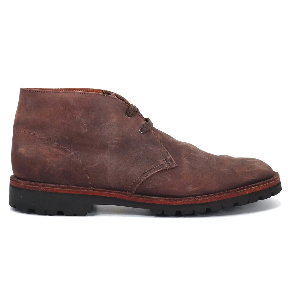 JADD Desert Boots Mens 9.5 Brown Leather Vibram Lug Sole England Casual Chukka